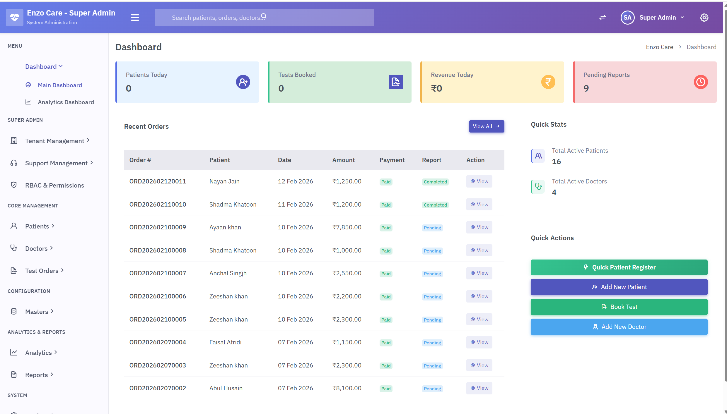 DiagnoAI Patient Management - Complete patient tracking system